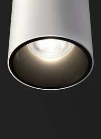 Spot LED aplicat, plafoniera design tehnic Alfa alb 7cm, 3000K