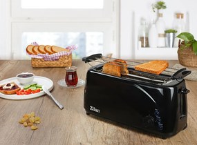 Prajitor paine dublu Zilan ZLN2713, Negru, 1400W, 5 grade rumenire si functii multiple