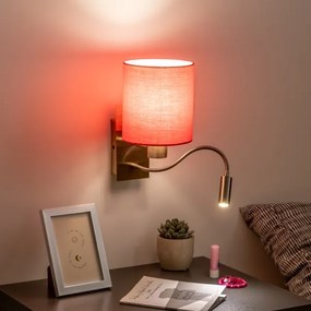 Lampă LED de perete Brilagi NUBILA 1xE27/25W/230V + LED/3W alamă/roz