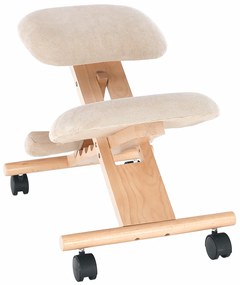 Scaun genunchi ergonomic Gloire (crem + fag). 1028731