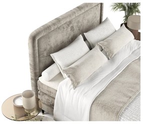 Pat boxspring maro deschis 200x200 cm Dove – Maison de Rêve