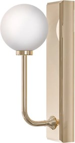 Aplica de perete baie din metal auriu, IP44 Ero