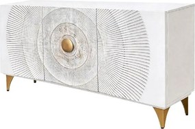 Comoda design vintage Golden Sunset 140cm alb
