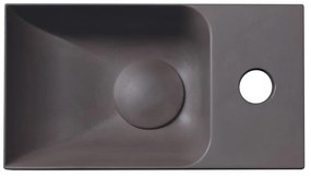 Chiuvetă mică pentru WC maro închis din beton 31x17 cm Piccolino – Sapho