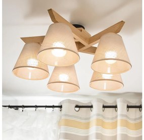 Lustr ANTONIO 5xE14/40W/230V, montaj plafon, stejar