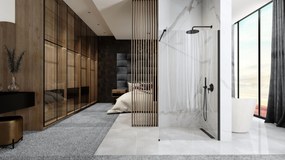 Paravan de duș Rea Aero Black Mat 100