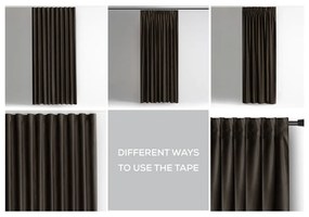 Draperie maro dimout (semi-opacă) din catifea 140x270 cm – Restilo