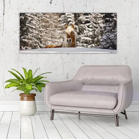 Tablou - Cal în peisaj de iarnă (120x50 cm)