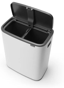 Coș de gunoi alb de reciclat/cu senzori de atingere din oțel 60 l Bo Touch Bin – Brabantia