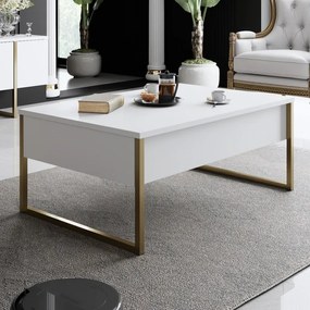 Set Mobilier Living 2 piese Luxe Set - White, Gold
