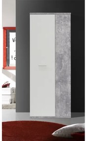 Comodă/pantofar SIMO, alb/gri beton