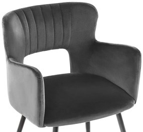 Set 2 buc scaune sufragerie Shelba (gri închis) . 1075759
