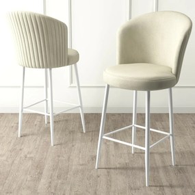 Set de scaune de bar Alte Cream and White, 4 buc., 4 buc