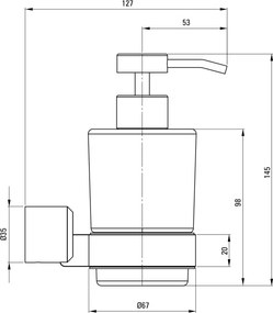 ARNIKA Dozator de săpun - montare pe perete Finisaj: Auriu periat ADA_R421
