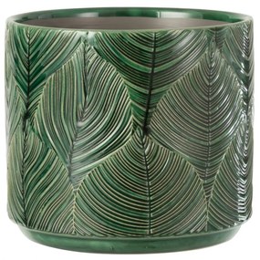 Ghiveci, Ceramica, Verde, 17x17x15.5 cm