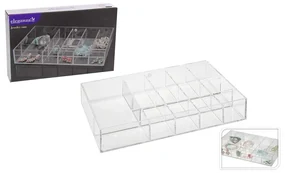 Organizator accesorii machiaj, cu compartimentele ajustabile, 33x20.5x5.5 cm