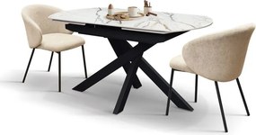 Masă ceramică extensibilă Calacata Gold 140/90 cm