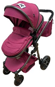 Carucior 2 in 1 cu cos de cumparaturi, transformabil, ușor și practic pentru copii 0-36 luni - CPC-34-mov