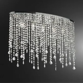 Plafoniera moderna cristal 5 becuri E14 RAIN 008455 IDEAL LUX