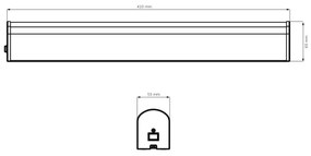 Aplică LED pentru oglindă de baie ALEX LED/8W/230V 4000K 41 cm IP44 negru