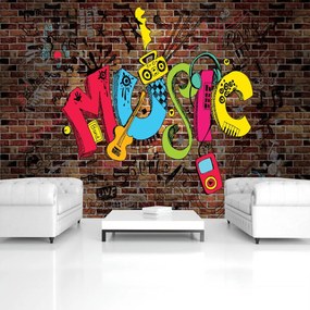 Fototapet - Graffiti - muzica (152,5x104 cm)
