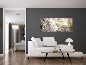 Tablou - Flori de design (120x50 cm)
