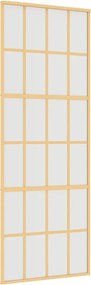 vidaXL Ușă glisantă, auriu, 76x205 cm, sticlă ESG mată și aluminiu