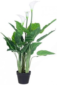 Floare artificiala decorativa cu ghiveci, 100 cm, Calla Bizzotto