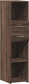 vidaXL Dulap înalt, stejar maro, 30x42,5x124 cm, lemn prelucrat