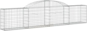vidaXL Coș gabion arcuit, 300x30x60/80 cm, fier galvanizat