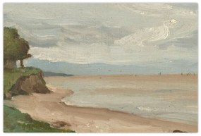 Tablou - Jean-Baptiste-Camille Corot, Beach Near Etretat, reproducere (90x60 cm)