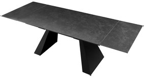 Masa dining extensibila, grafit neagra, 160-240x90 cm, SALAL