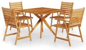 3087139 vidaXL Set mobilier de grădină, 5 piese, lemn masiv de acacia
