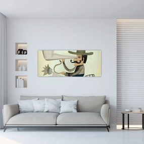 Tablou - Astronom pe bicicletă (120x50 cm)