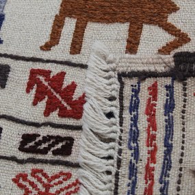 Covor kilim nomadic afgan Adarskan 136x194 covor de perete țesut manual