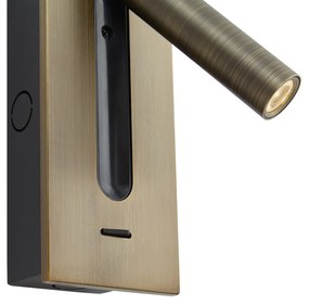 Lampă de perete modernă bronz închis incl. LED - Plaza