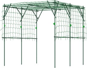 Outsunny Grilaj din oțel de introdus rezistent la rugină suport pentru plante cățărătoare spalier 223 x 223 x 223 cm arcadă pentru trandafiri Verde | Aosom Romania