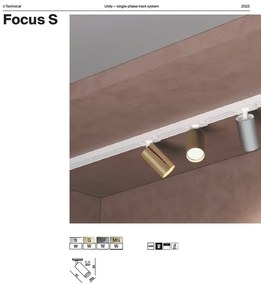 Spot, accesoriu pentru sinele monofazate Unity, Focus S auriu, alb