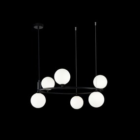 Corp de iluminat suspendat negru 6 becuri Pendant Lamp Ring | MAYTONI