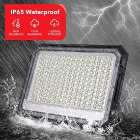 Proiector LED cu Panou Solar și Telecomandă, Rezistent la Apă IP65, 200W