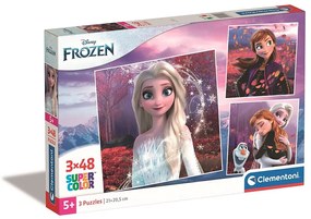 Disney Regatul de gheață Bond Puzzle Clementoni de 3x48 piese