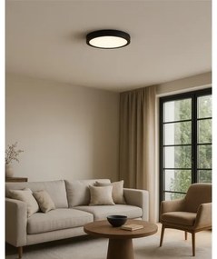 Plafonieră LED/18W/230V 3000/4000/6500K Ø 23 cm negru