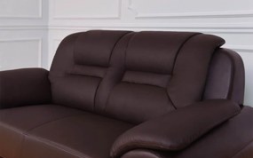 Canapea lemn masiv de birou Toronto 2 locuri Personalizabila, 162 × 90 × 88 cm - Maro