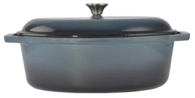 Oala fonta emailata ovala albastra PERFECT HOME 14606