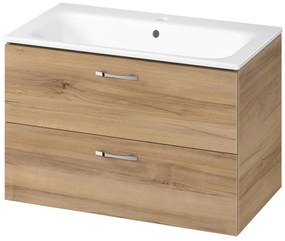 Cersanit S801-539 - Dulap suspendat de baie NIKO cu lavoar, 80 x 45 cm, nuc