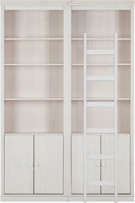 Bibliotecă albă din lemn de pin 148x223 cm Anita – Støraa