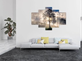 Tablou cu copac în ceață (150x105 cm)