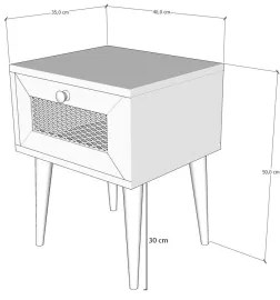 Noptieră EUROMOS 50x40 cm maro