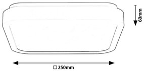 Plafoniera LED baie IP44 Samira 25x25cm negru/alb