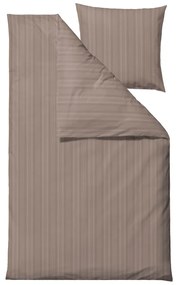 Lenjerie de pat taupe din damasc pentru pat de o persoană, extinsă 140x220 cm Noble – Södahl